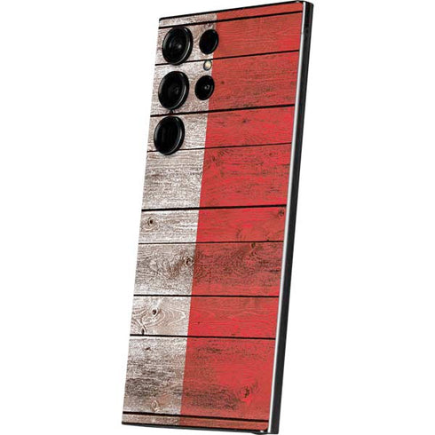 Italian Flag Dark Wood Galaxy S25 Ultra Skin